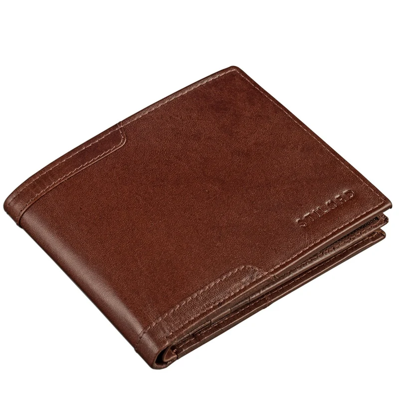 Vintage Leder Portemonnaie für Herren Rinds Leder Cognac