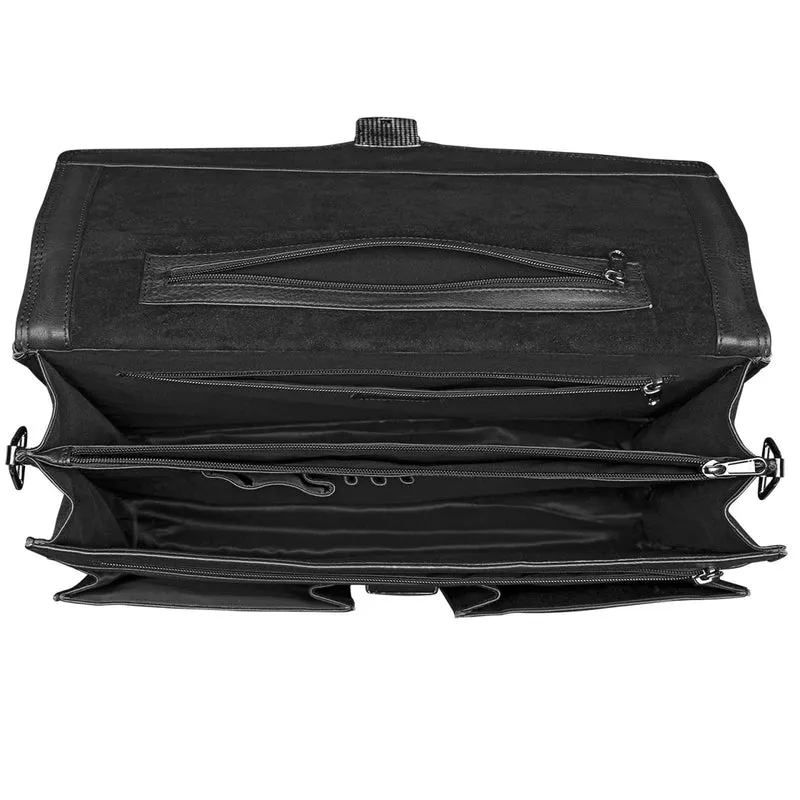 Aktentasche Leder Schwarz