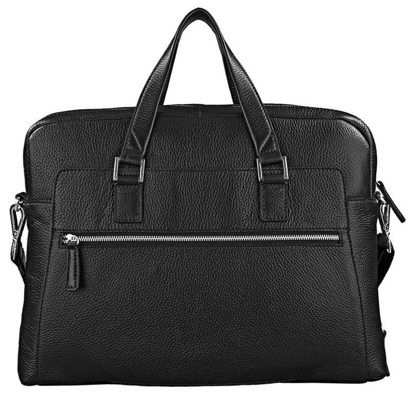 Bürotasche Leder Herren Damen schwarz