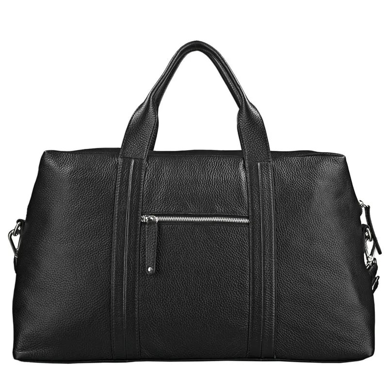 Reisetasche elegant Leder schwarz