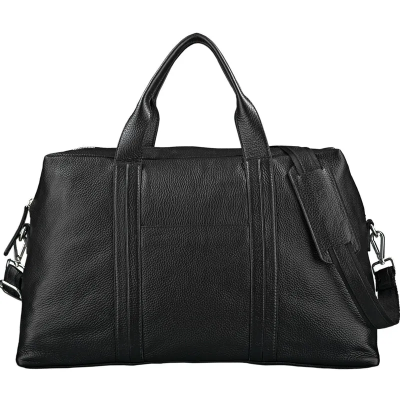 Reisetasche elegant Leder schwarz