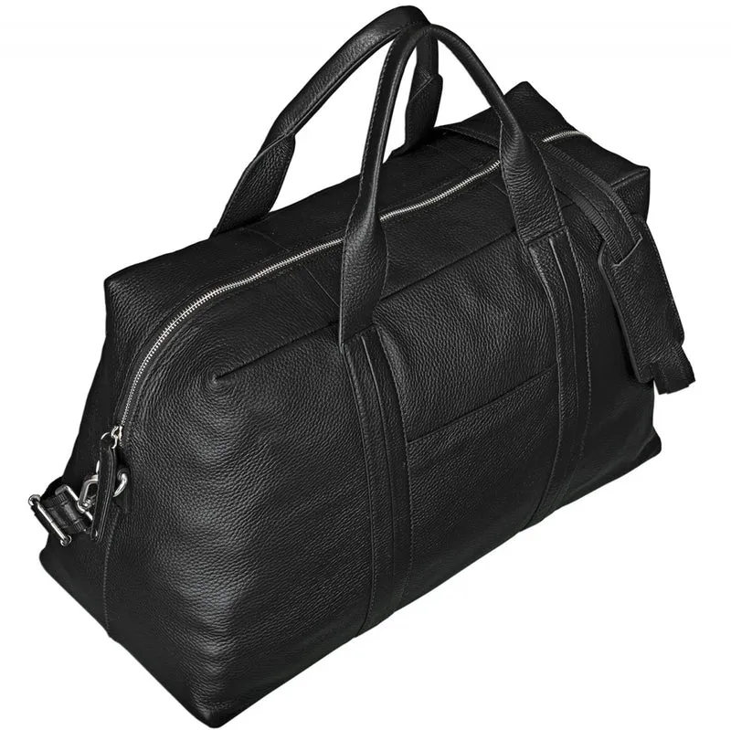 Reisetasche elegant Leder schwarz