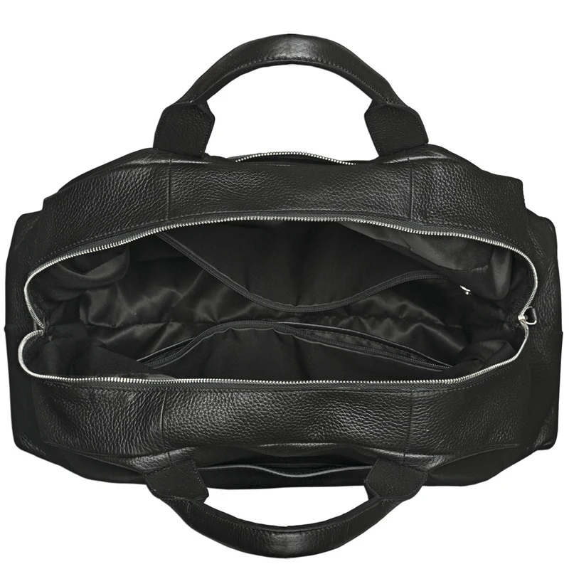 Reisetasche elegant Leder schwarz