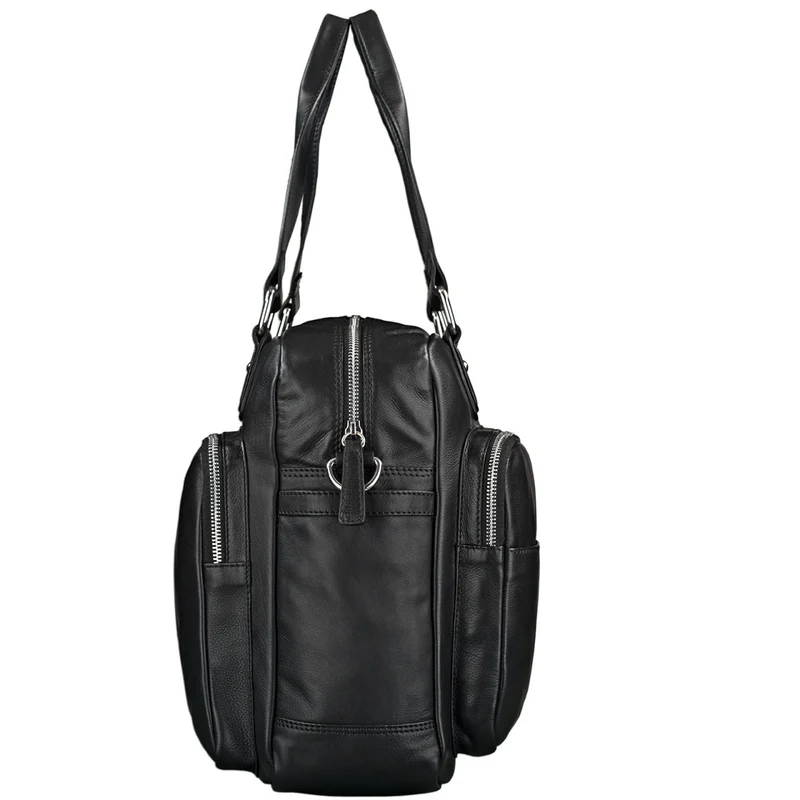 Businesstasche Leder Damen schwarz