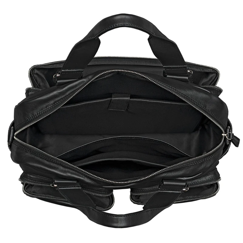 Businesstasche Leder Damen schwarz
