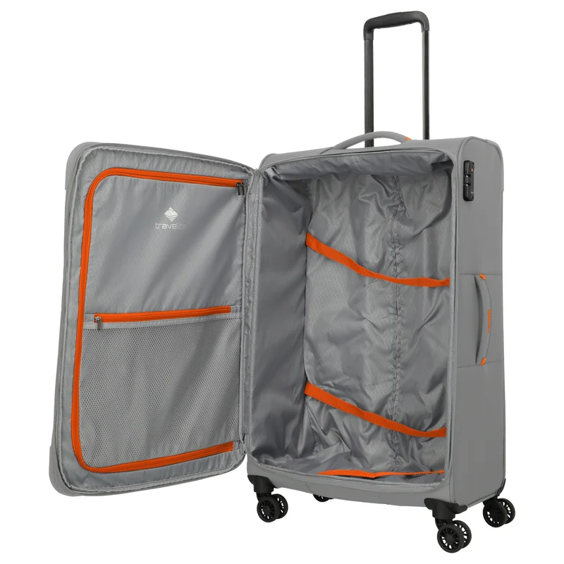 Travelite Umbria - 4-Rollen-Trolley-Set 3 tlg. erw. (smoky grey)