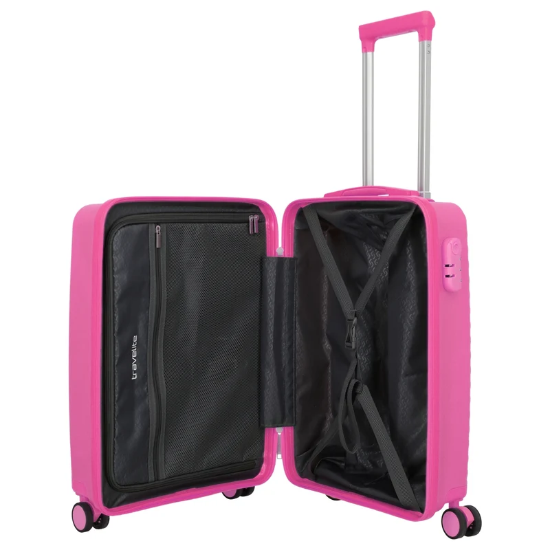 Travelite Pacific - 4-Rollen-Kabinentrolley 55 cm (pink)
