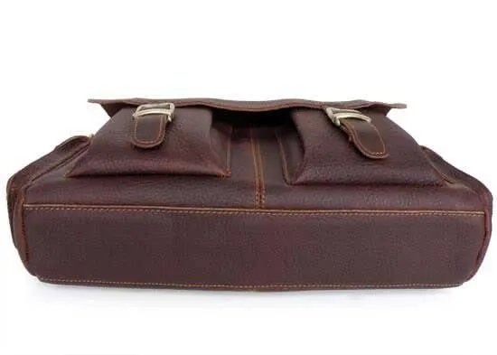 Schokoloaden-Braune Umhängetasche Lehrertasche College Bag Leder