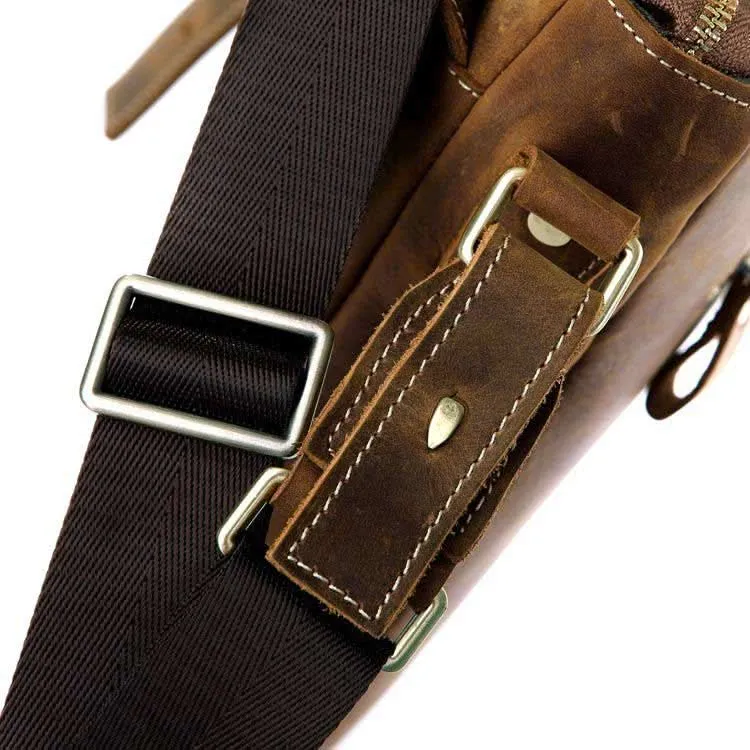 Klassische Umhängetasche Schultertasche Used Look Leder