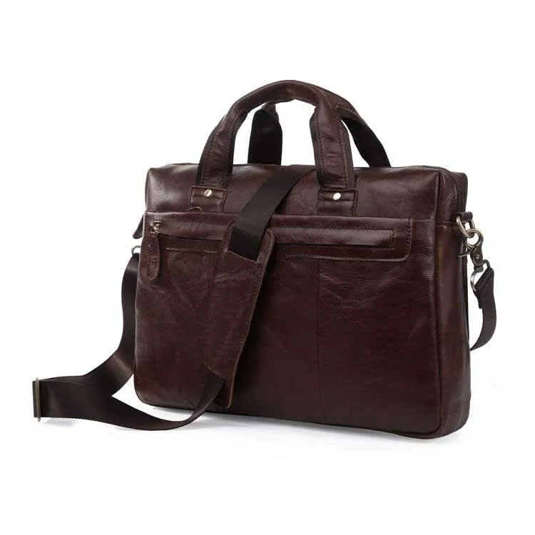 Vintage Umhängetasche Schultertasche Schokoladen-Braun Leder