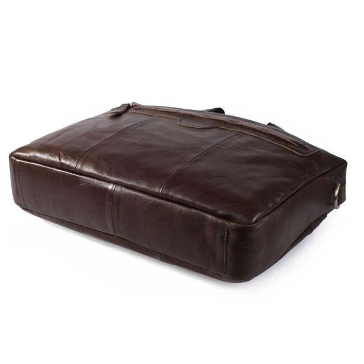 Vintage Umhängetasche Schultertasche Schokoladen-Braun Leder