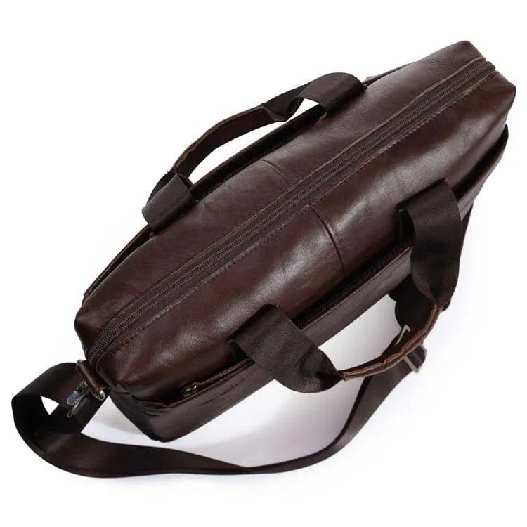 Vintage Umhängetasche Schultertasche Schokoladen-Braun Leder