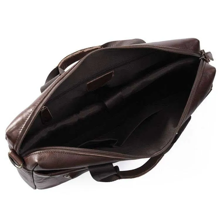 Vintage Umhängetasche Schultertasche Schokoladen-Braun Leder