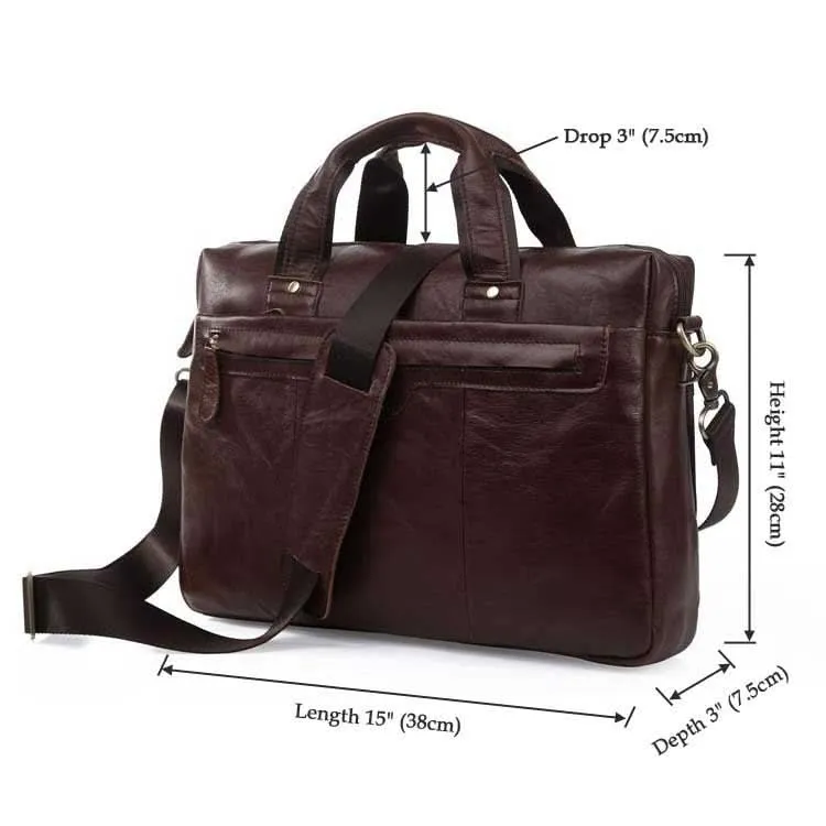 Vintage Umhängetasche Schultertasche Schokoladen-Braun Leder