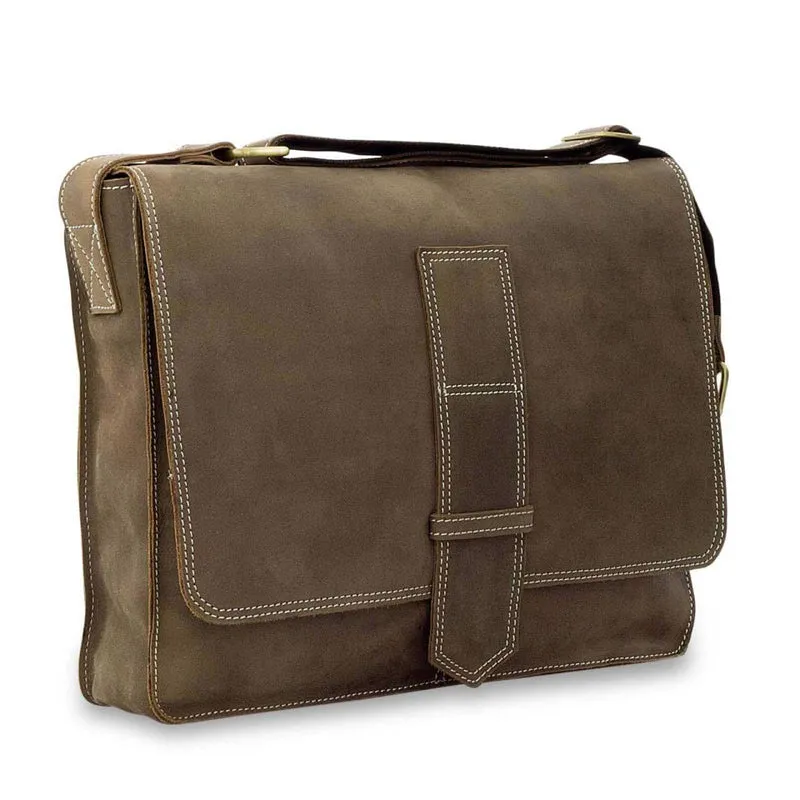 Messenger Bag Unitasche Büro Umhängetasche Leder kamel-braun