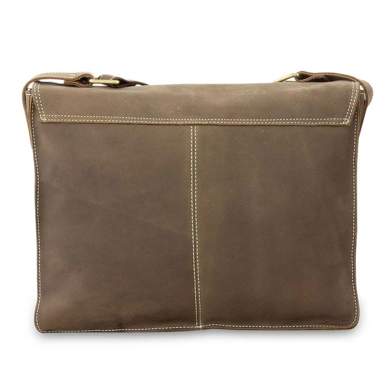 Messenger Bag Unitasche Büro Umhängetasche Leder kamel-braun