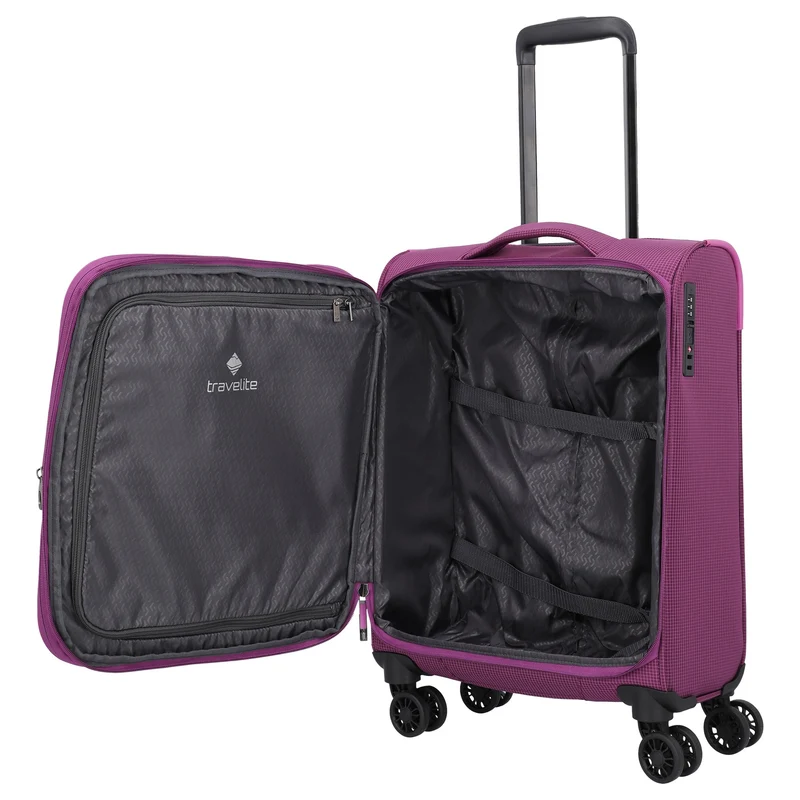Travelite Corsiica - 4-Rollen-Kabinentrolley S 55 cm erw. (pink)
