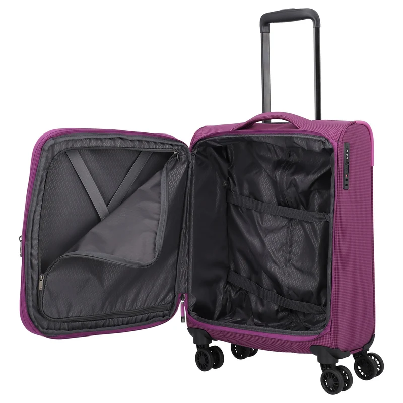 Travelite Corsiica - 4-Rollen-Kabinentrolley S 55 cm erw. (pink)