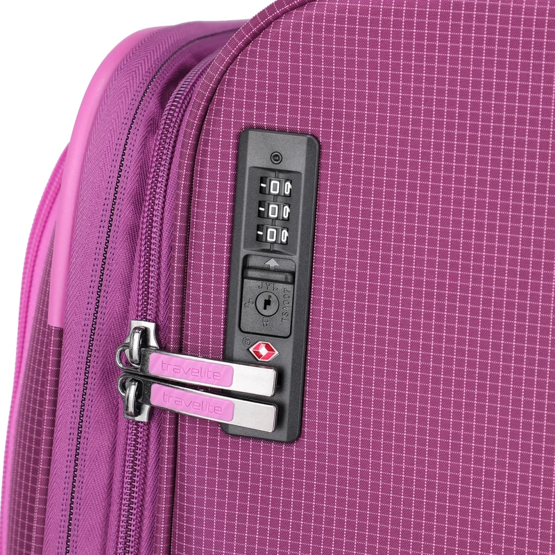 Travelite Corsiica - 4-Rollen-Kabinentrolley S 55 cm erw. (pink)