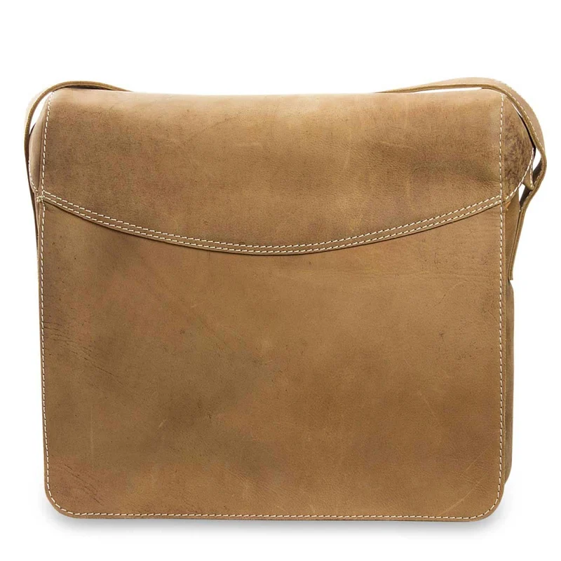 Umhängetasche Kuriertasche Messenger Bag Vintage Leder Braun