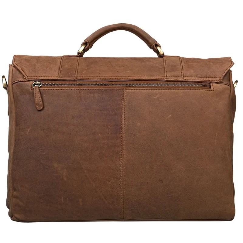 Schultertasche Unitasche Büro Umhängetasche Leder kamel-braun