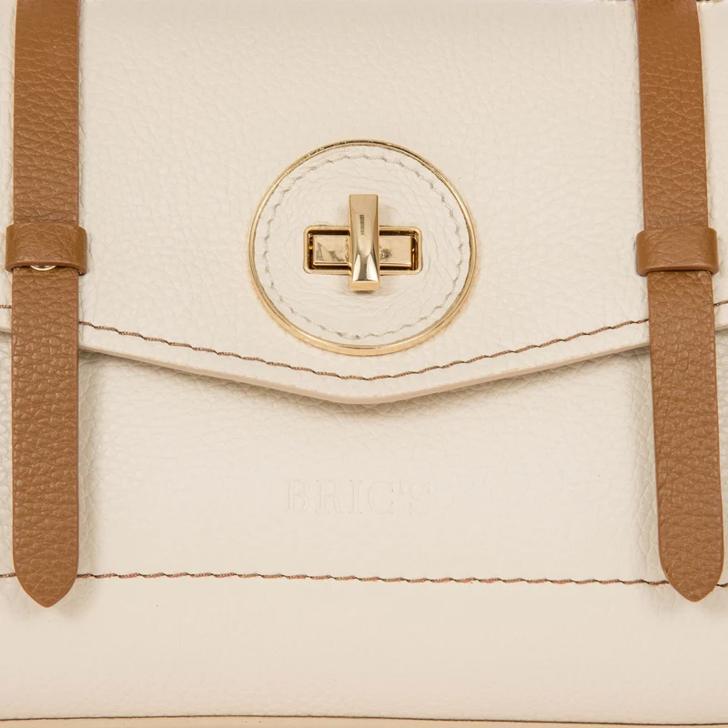 Brics Ninfea - Henkeltasche 25 cm (cream/caramel)