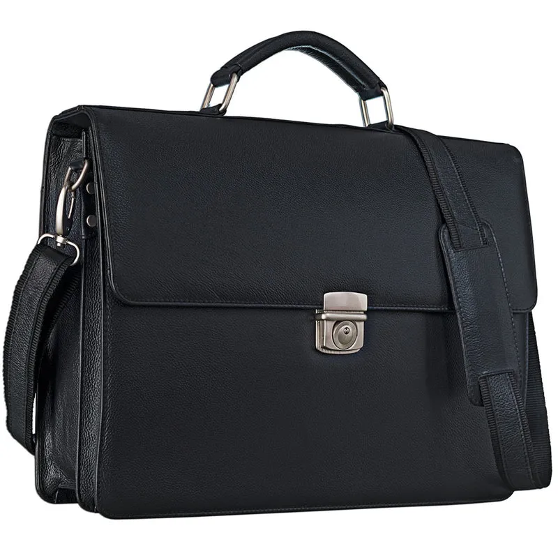 Aktentasche Businesstasche 15,6 Zoll Laptopfach schwarz