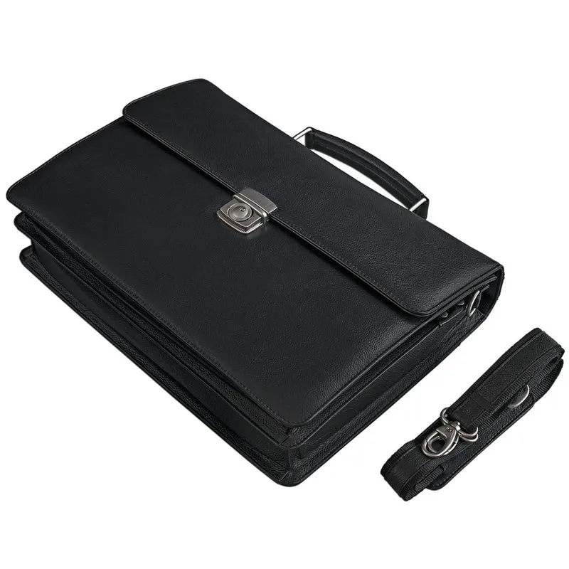 Aktentasche Businesstasche 15,6 Zoll Laptopfach schwarz