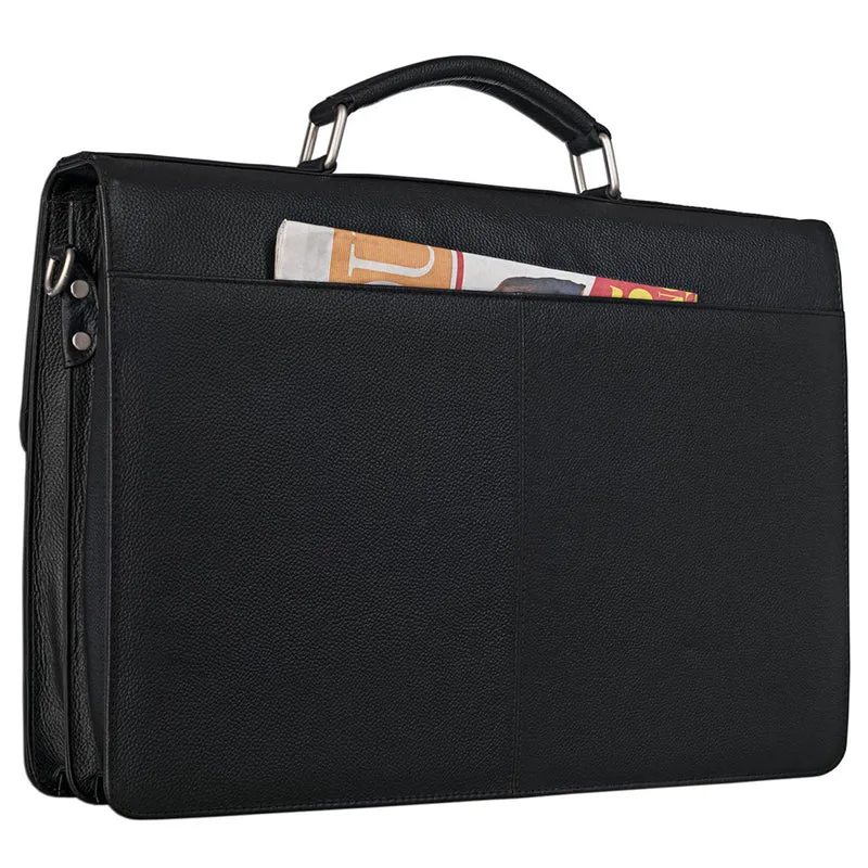 Aktentasche Businesstasche 15,6 Zoll Laptopfach schwarz