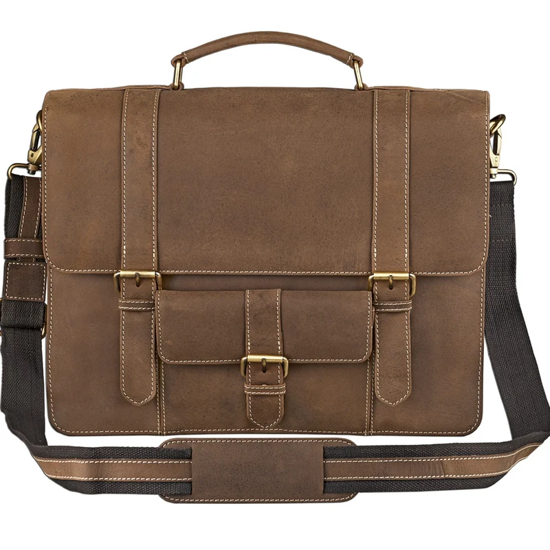 Vintage Aktentasche elegante Businesstasche aus echtem Leder