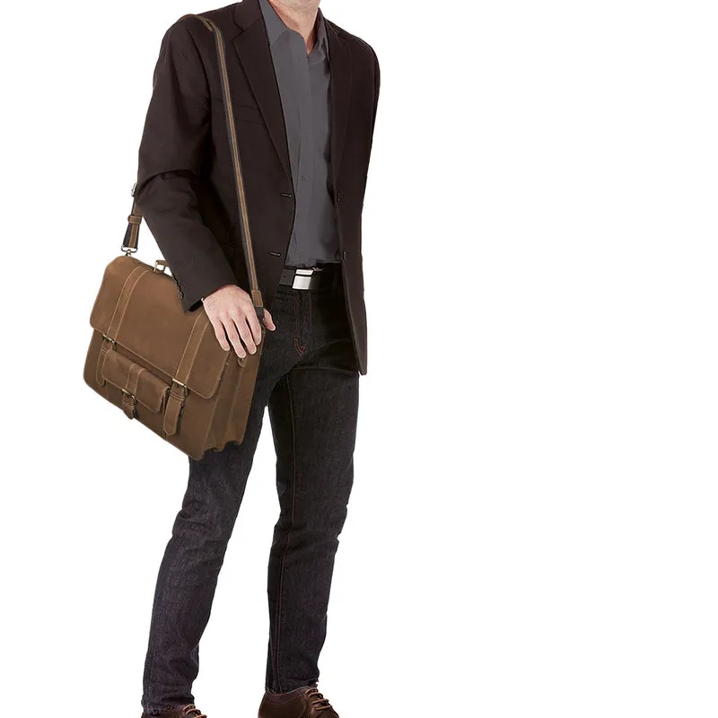 Vintage Aktentasche elegante Businesstasche aus echtem Leder