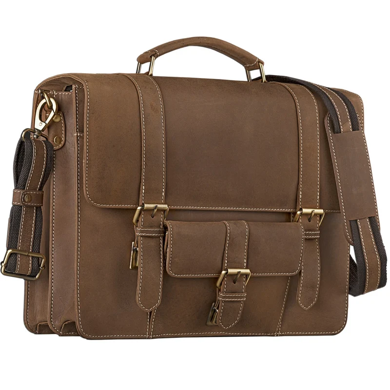 Vintage Aktentasche elegante Businesstasche aus echtem Leder