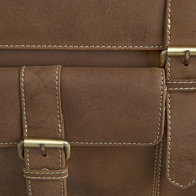 Vintage Aktentasche elegante Businesstasche aus echtem Leder