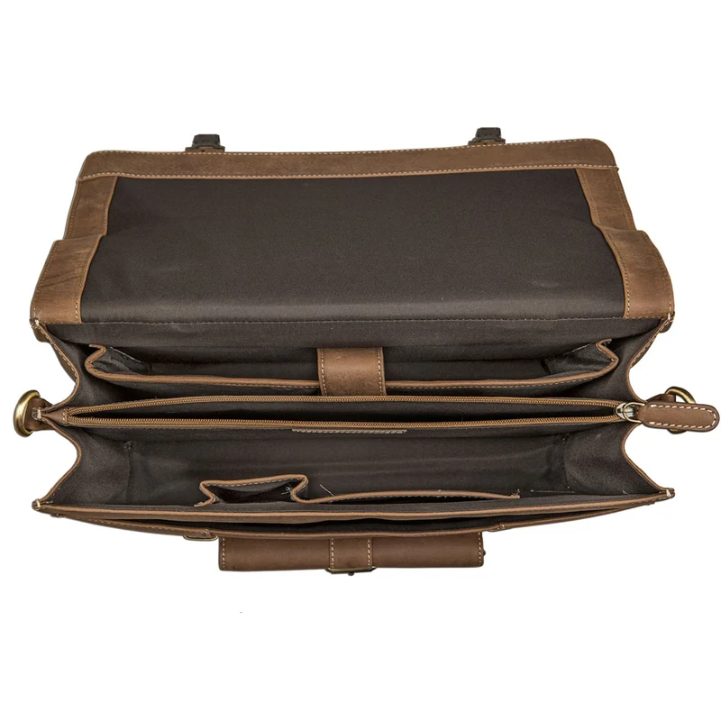 Vintage Aktentasche elegante Businesstasche aus echtem Leder