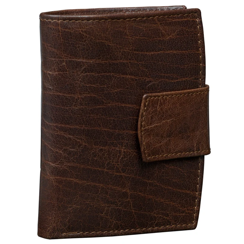 Vintage Leder Portemonnaie Dunkelbraun