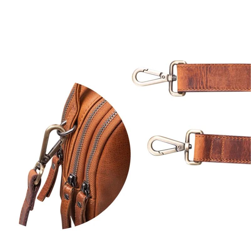 STILORD Taschengurt Leder mit Polster Vintage