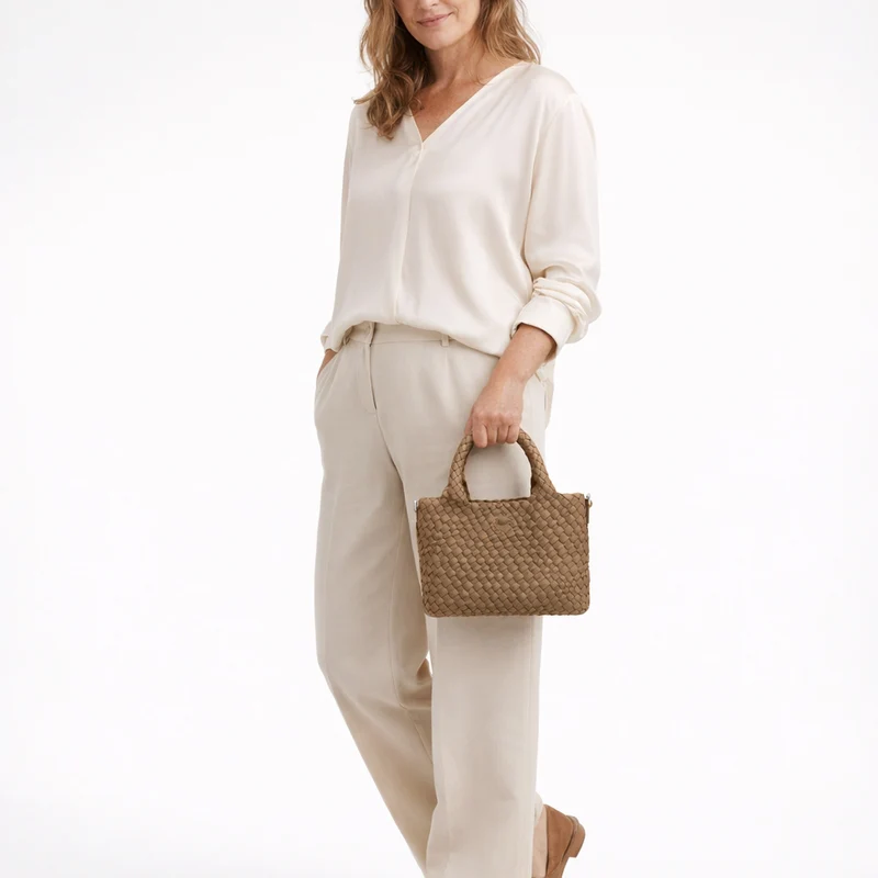 Les Visionnaires Elia Petite Neoweave - Henkeltasche 30 cm (sand)