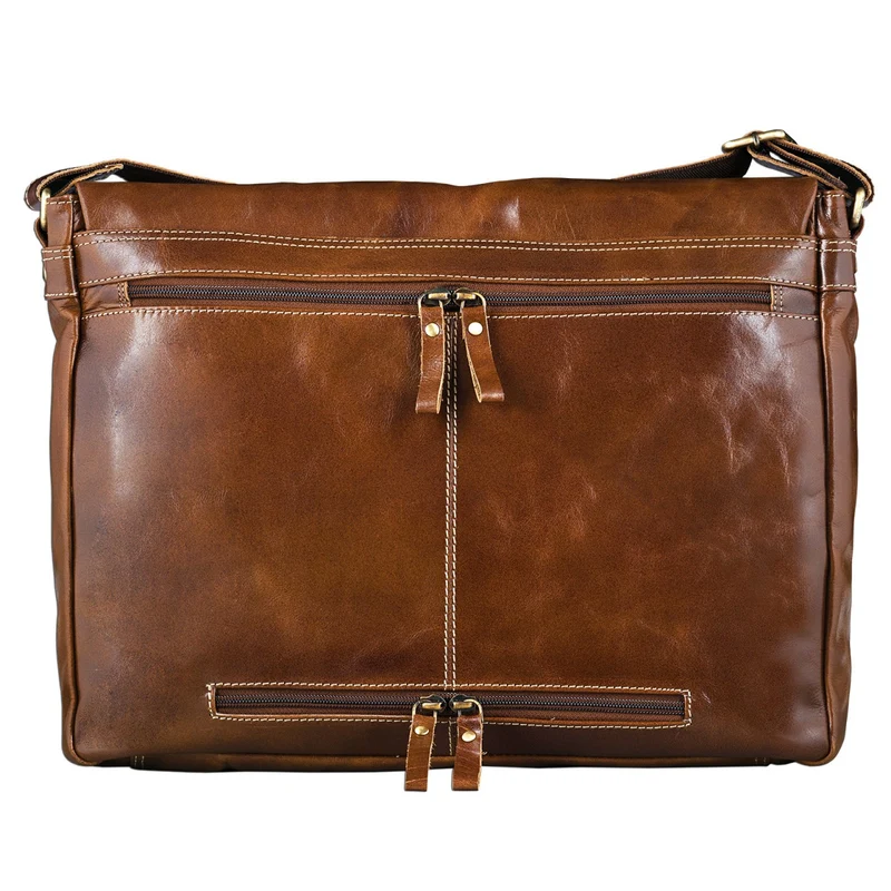 Messenger Bag Laptop Notebook Tasche Vintage Rinds Leder braun