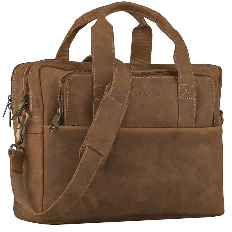 Vintage Herren Umhängetasche Leder groß