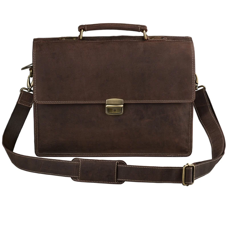 Vintage Aktentasche elegante Businesstasche aus echtem Leder