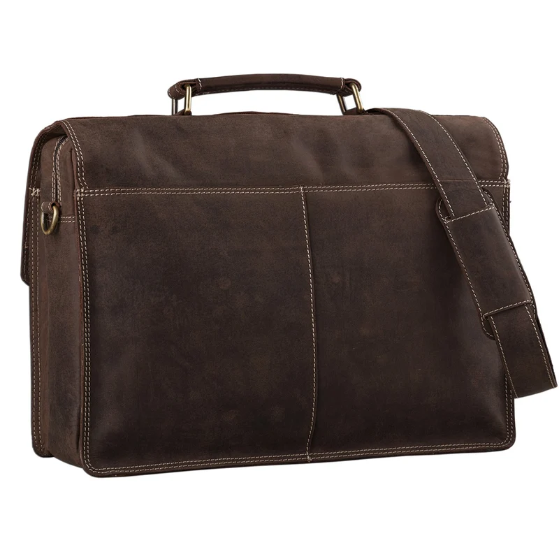 Vintage Aktentasche elegante Businesstasche aus echtem Leder