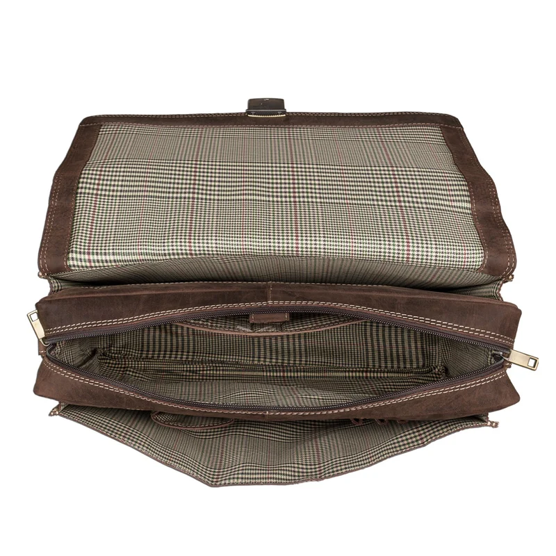 Vintage Aktentasche elegante Businesstasche aus echtem Leder