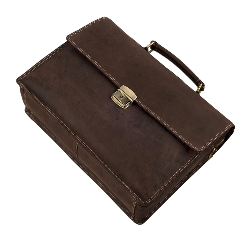 Vintage Aktentasche elegante Businesstasche aus echtem Leder