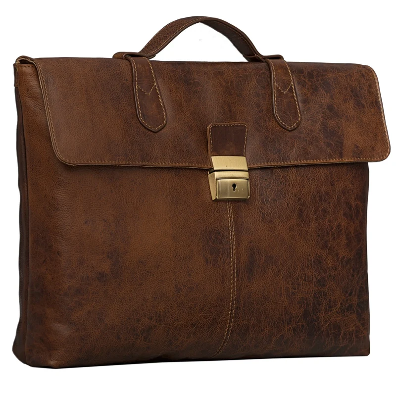 Vintage Aktentasche elegante Businesstasche aus echtem Leder