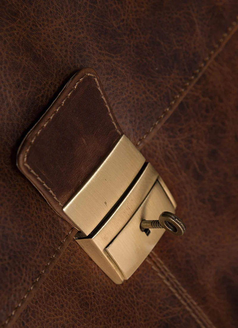 Vintage Aktentasche elegante Businesstasche aus echtem Leder