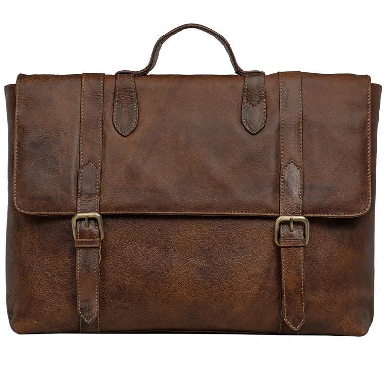 Vintage Aktentasche Herren Damen Business Tasche