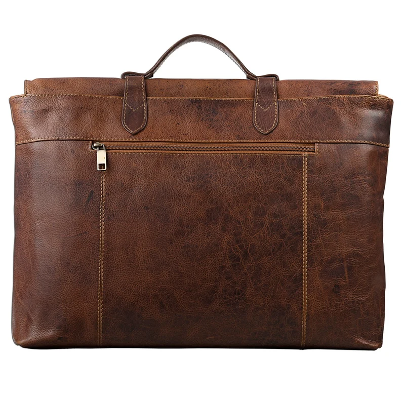 Vintage Aktentasche elegante Businesstasche aus echtem Leder