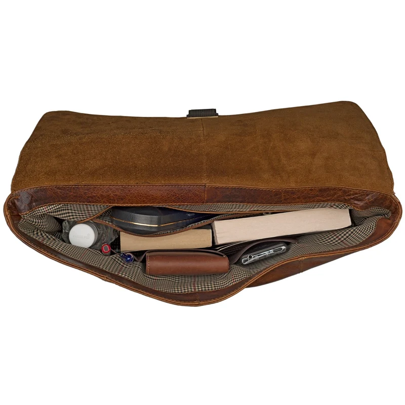 Vintage Aktentasche elegante Businesstasche aus echtem Leder