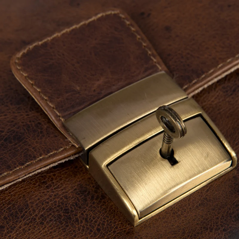 Vintage Aktentasche elegante Businesstasche aus echtem Leder