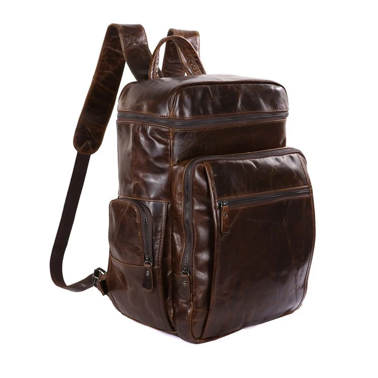 Lederrucksack Daypack Laptops 13,3 Zoll Vintage Leder Braun